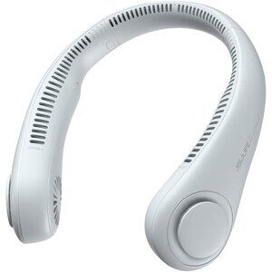 JISULIFE Portable Neck Fan Gray Wearable Hands-Free 5 Speeds Battery Operated